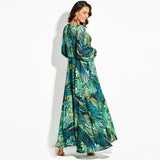 Jungle Print Maxi Dress Spring and Summer Sexy Long Dress