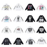 Men's long-sleeve t-shirt - washed cotton print - streetwear