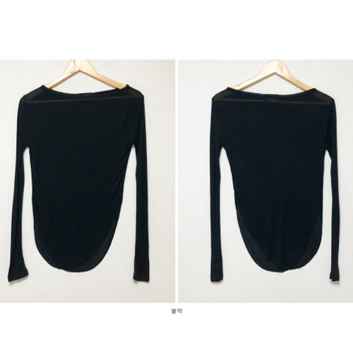 Women Long Sleeve Shirt Skin Slim Fit Long-Sleeved T-shirt Bottoming Shirt