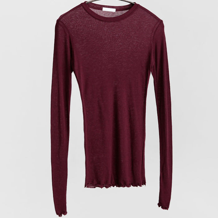Women Long Sleeve Shirt Women's Sexy Top Long Sleeve Bottoming Shirt