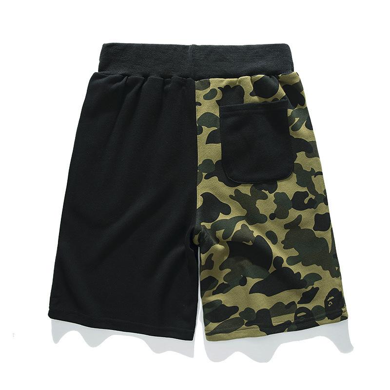 Bathing Ape Shorts Cotton Looped Fabric Men's Youth Casual Shorts Cropped Pants