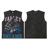 Vally men's short-sleeve t-shirt - washed, streetwear print, european & american style