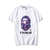 Bathing Ape T Shirt Colorful Avatar Print Male and Female Couples Wear Youth Casual Top