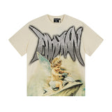 Mixed emotion men's t-shirt - short sleeve, hotfix rhinestone print, 100% cotton