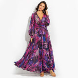 Jungle Print Maxi Dress Spring and Summer Printed Dress