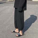 Men Sweatpants Men Loose Straight Ankle-Tied All-Matching Summer
