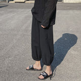 Men Sweatpants Men Loose Straight Ankle-Tied All-Matching Summer