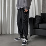 Men Sweatpants Hong Kong Style Drawstring Leisure Trousers Loose and Handsome All-Matching