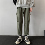 Men Sweatpants Hong Kong Style Drawstring Leisure Trousers Loose and Handsome All-Matching