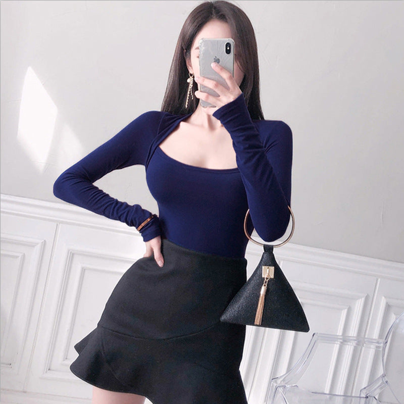 Women Long Sleeve Shirt Women Slimming Long-Sleeved T-shirt Women's Clothing