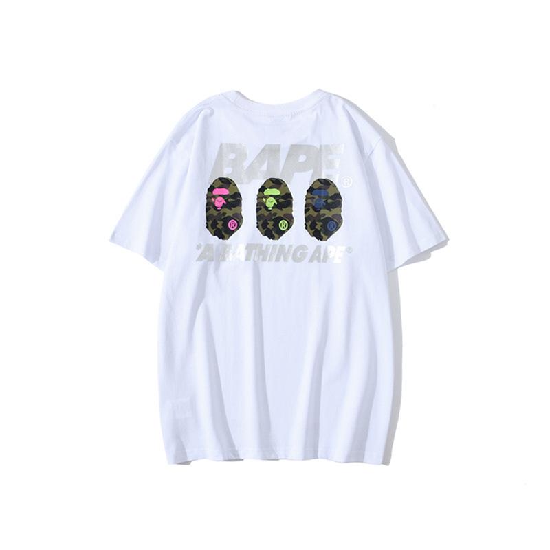 Bathing Ape T Shirt Summer Men's and Women's Short-Sleeved Top