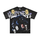 Men's t-shirt with rhinestone print, 100% cotton print