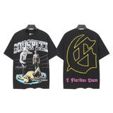 Godspeed men's short-sleeve t-shirt - washed print, hotfix rhinestone detail, streetwear style