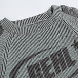 Unisex Sweatshirt Autumn Vintage Destroyed Wind Sweater