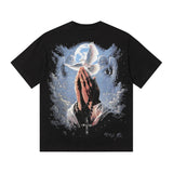 Men's t-shirt with rhinestone print, 100% cotton, american vintage style