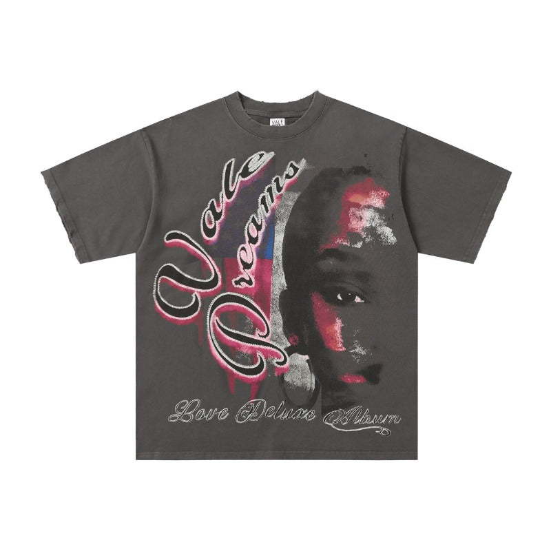 Men's t-shirt with rhinestone print, 100% cotton print