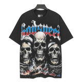 Godspeed men's short-sleeve t-shirt - washed print, hotfix rhinestone detail, streetwear style