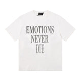 Mixed emotion men's t-shirt - rhinestone print, 100% cotton, american style