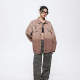 Unisex Sweatshirt Autumn Embroidery Denim Coat