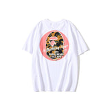 Bathing Ape T Shirt Back Printing Men and Women Fashion Short Sleeve Top