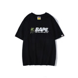 Bathing Ape T Shirt Summer Short Sleeve Letter Print Round Neck Pullover T-shirt