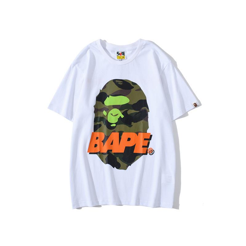 Bathing Ape T Shirt Summer Camouflage Letters Short Sleeve T-shirt