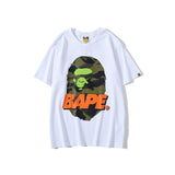 Bathing Ape T Shirt Summer Camouflage Letters Short Sleeve T-shirt