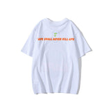 Bathing Ape T Shirt Summer Camouflage Letters Short Sleeve T-shirt