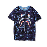 Bathing Ape T Shirt Spring and Summer Short-Sleeved T-shirt Printed Men's and Women's Fashion All-Matching
