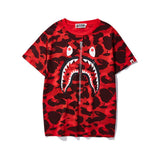 Bathing Ape T Shirt Spring and Summer Short-Sleeved T-shirt Printed Men's and Women's Fashion All-Matching