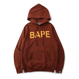 Bathing Ape Hoodie Autumn Hip Hop Men's Letter Embroidered Long Sleeve Hooded Terry Sweater