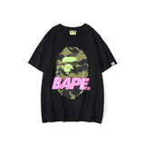 Bathing Ape T Shirt Summer Camouflage Letters Short Sleeve T-shirt