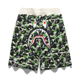 Bathing Ape Shorts Trendy Brand Camouflage Teeth Printed Men's Cotton Shorts