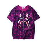 Bathing Ape T Shirt Spring and Summer Short-Sleeved T-shirt Printed Men's and Women's Fashion All-Matching