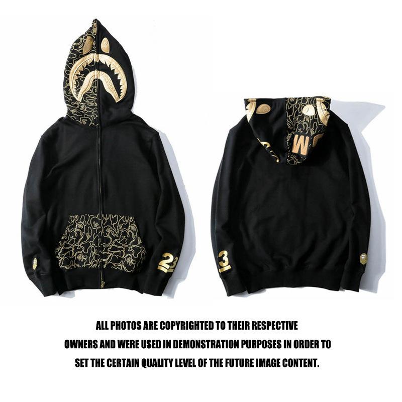 Bathing Ape Hoodie Autumn Men's Printed Sweater Jacket