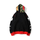 Bathing Ape Hoodie Camouflage Color Matching Men's and Women's Zipper Sweater Jacket