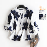 Women T-Shirt Spring Printing Loose Shirt Women's Retro