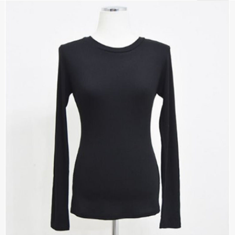 Women Long Sleeve Shirt T-shirt Spring and Autumn round Neck