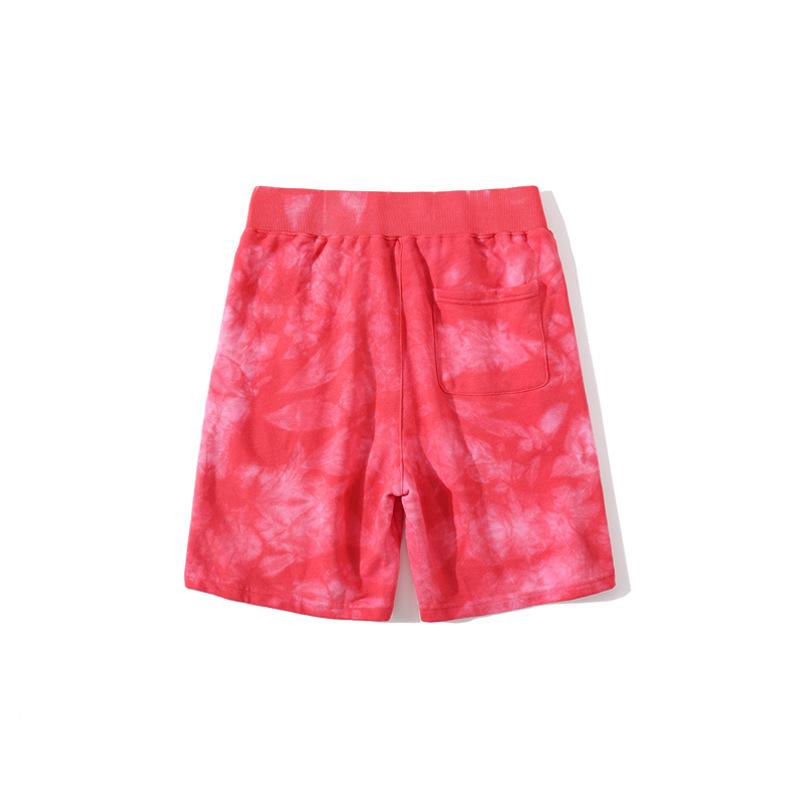 Bathing Ape Shorts Summer Classic Tie-Dye Men's and Women's Casual Shorts Middle Pants