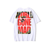 Bathing Ape T Shirt Summer Monkey Head Letter Short Sleeve T-shirt