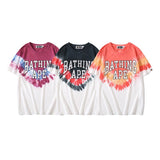 Bathing Ape T Shirt Ape Head Tie-Dye T-shirt Short Sleeve