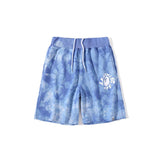 Bathing Ape Shorts Summer Classic Tie-Dye Men's and Women's Casual Shorts Middle Pants