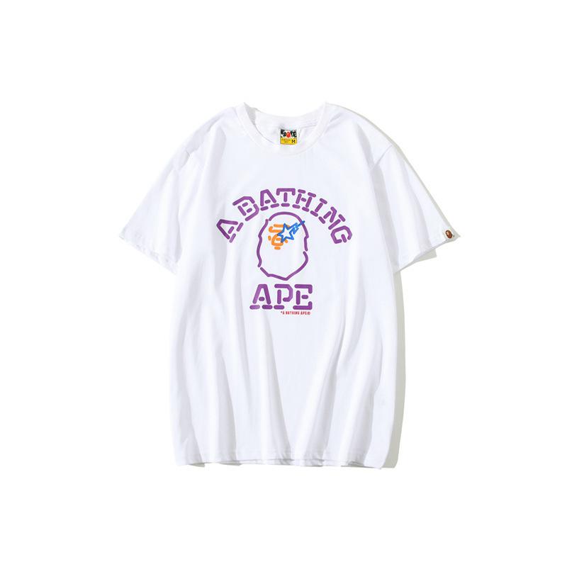 Bathing Ape T Shirt Purple Ape Head Neon XINGX Lightning T-shirt