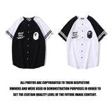 Bathing Ape T Shirt Baseball Uniform Shirt/T-shirt Cardigan Short Sleeve