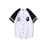 Bathing Ape T Shirt Baseball Uniform Shirt/T-shirt Cardigan Short Sleeve