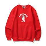 Bathing Ape Hoodie Autumn and Winter round Neck Loose Cotton Brushed Hoody