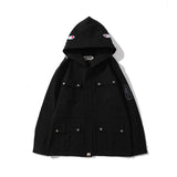 Bathing Ape Hoodie Spring Autumn Men's Solid Color Shark Head Coat Jacket