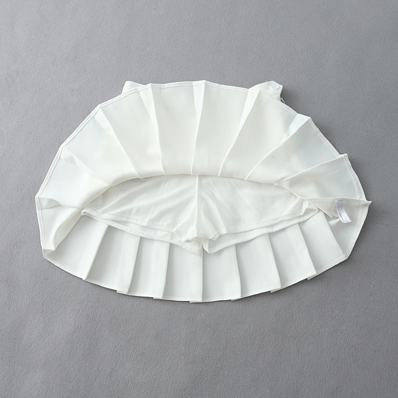 Women Skirt Pleated Skirt Preppy Style Skirt