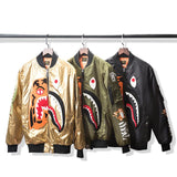 Bathing Ape Coat Golden Autumn and Winter Men and Women Teenagers Fashionable Cotton Coat Jacket Coat Cotton-Padded Jacket