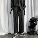 Men Sweatpants Men's Loose Straight Wide Leg Autumn and Winter Casual Pants